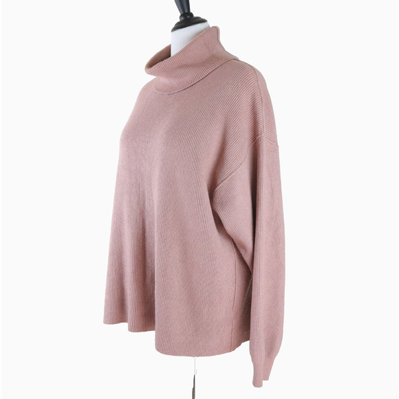 Free People Size L Softly Structured Tunic Sweater Dusty Pink Mauve - Picture 1 of 10